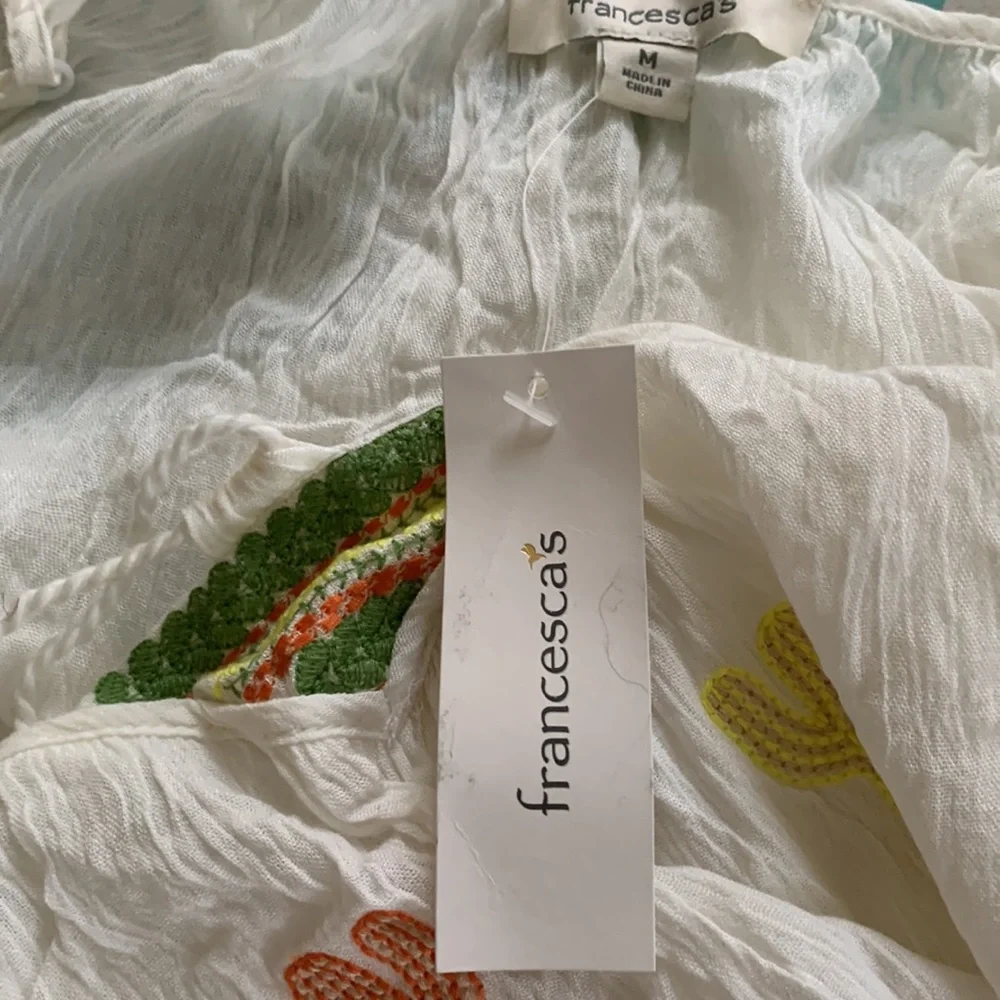Francesca’s Collection White Cactus Swim Coverup